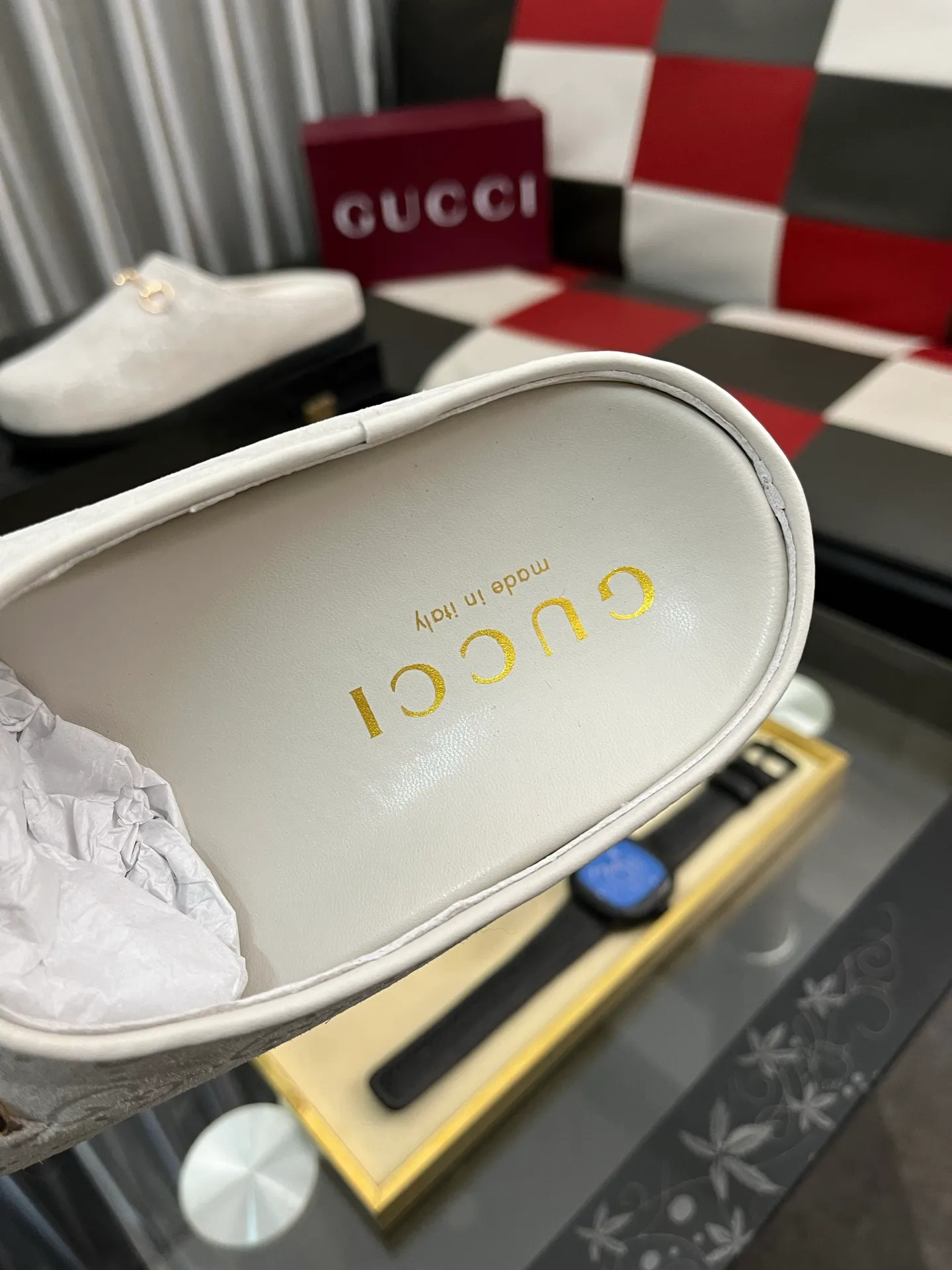Ex-factory price: 438⌚️⌚️[Gucci] 2025 new season half-slip men's shoes, made of Italian imported first-layer frosted cowhide➕sheepskin lining, original hardware buckle, original combination wear-resistant outsole, real shot 🎬 Very comfortable on the feet, size 38-44